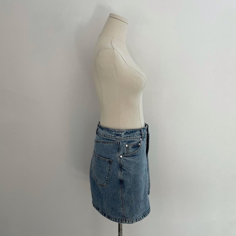 Pilcro By Anthropologie Denim Mini Skirt Womens Size 4 Blue - Picture 5 of 7